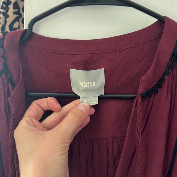 Anthropologie red long sleeve dress - Picture 5 of 6